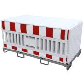 SET | with 20 panel fence | on storage and transport crossbar | without lamp adapter | with foil RA1/A | type de barrier ULTRA white